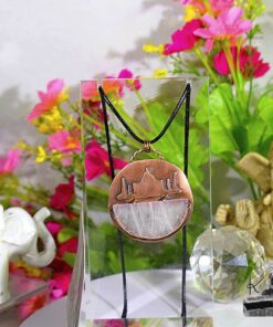 Pendentif Raja - quartz rose serti cuivre – Image 10