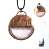 Pendentif Raja - quartz rose et cuivre