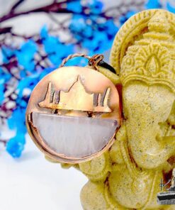 Pendentif Raja - quartz rose serti cuivre – Image 6