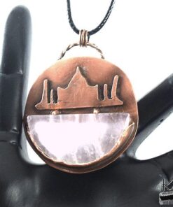 Pendentif Raja - quartz rose serti cuivre – Image 8