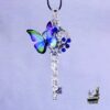 Pendentif Nissa avec papillon transparent et lapis lazuli