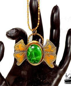 Pendentif Gyda - malachite et cuivre – Image 9