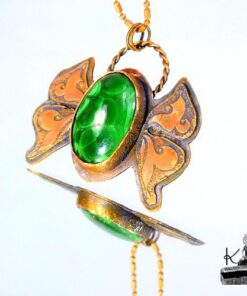 Pendentif Gyda - malachite et cuivre – Image 2