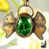 pendentif gyda en malachite et cuivre