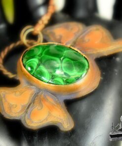 Pendentif Gyda - malachite et cuivre – Image 4