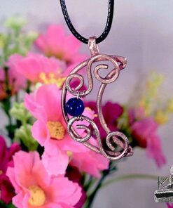 Pendentif Moan - lune avec perle en charoite – Image 8