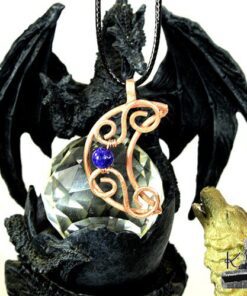 Pendentif Moan - lune avec perle en charoite – Image 6