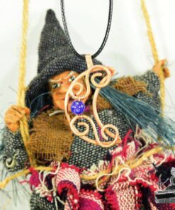 Pendentif Moan - lune avec perle en charoite – Image 3