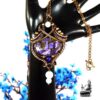 Pendentif Latone en charoite et cuivre