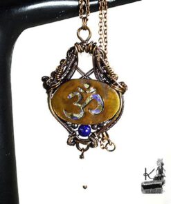 Pendentif Latone - charoite cuivre sertie et wire wrapped en cuivre – Image 7