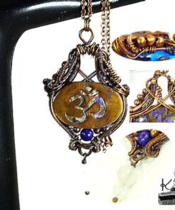 Pendentif Latone - charoite cuivre sertie et wire wrapped en cuivre – Image 2