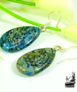 Boucles d'oreille Shasel en crazy lace agate
