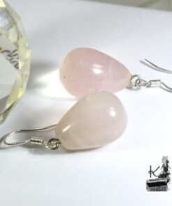 Boucles d'oreille Sydriel en quartz rose