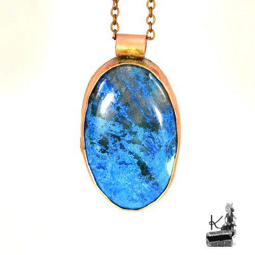 Pendentif Talluhla - azurite et cuivre – Image 8