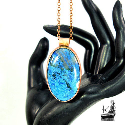 Pendentif Talluhla - azurite et cuivre – Image 7