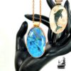 Pendentif Tallulah en azurite et cuivre
