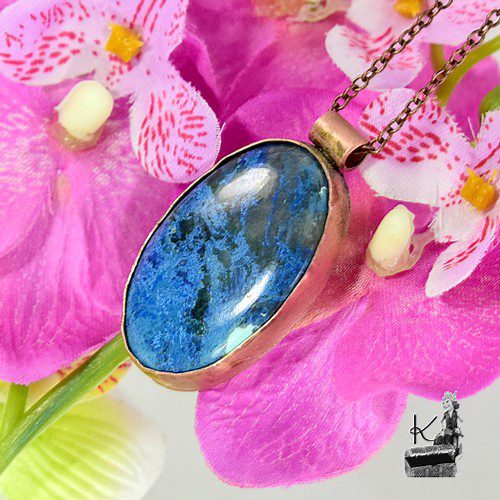 Pendentif Talluhla - azurite et cuivre – Image 6