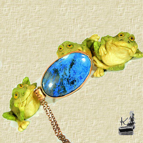 Pendentif Talluhla - azurite et cuivre – Image 5