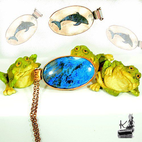 Pendentif Talluhla - azurite et cuivre – Image 4