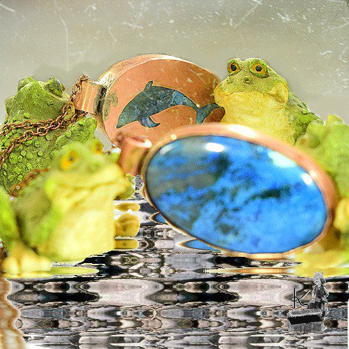 Pendentif Talluhla - azurite et cuivre – Image 3