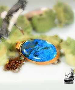 Pendentif Talluhla - azurite et cuivre – Image 2