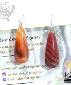 Boucles d'oreille Oda - cornaline – Image 5