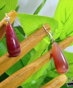 Boucles d'oreille Oda - cornaline – Image 4