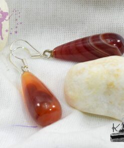 Boucles d'oreille Oda - cornaline – Image 3