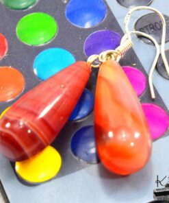 Boucles d'oreille Oda - cornaline – Image 2