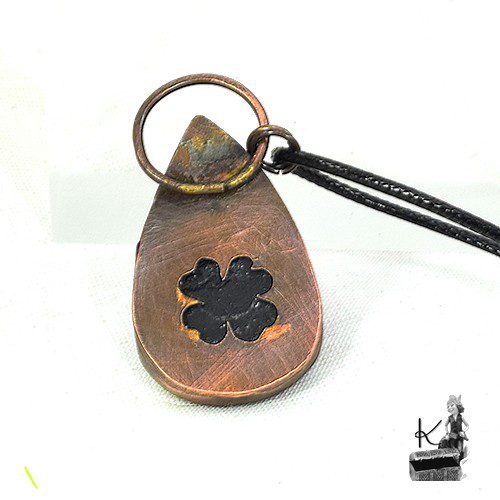 Pendentif Laserian - tourmaline noire et cuivre – Image 5