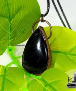 Pendentif Laserian - tourmaline noire et cuivre – Image 2