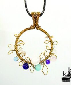 Pendentif Faye - cuivre et perles – Image 9
