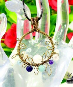 Pendentif Faye - cuivre et perles – Image 8