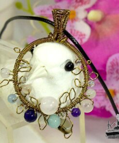 Pendentif Faye - cuivre et perles – Image 5
