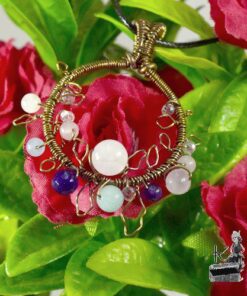 Pendentif Faye - cuivre et perles – Image 4