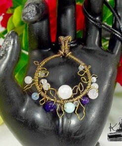 Pendentif Faye - cuivre et perles – Image 3