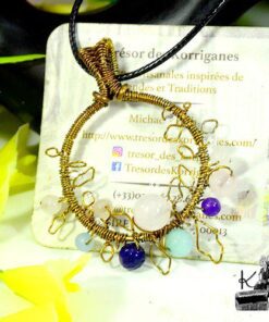 Pendentif Faye - cuivre et perles – Image 2