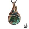 Pendentif Rahuel en azurite et cuivre naturel
