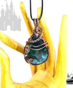 Pendentif Rahuel  - azurite wire wrapped avec cuivre – Image 9