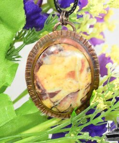 Pendentif Voanio - cuivre et jaspe coco – Image 8