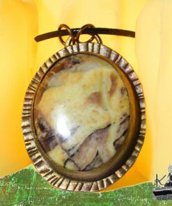 Pendentif Voanio - cuivre et jaspe coco – Image 6