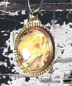 Pendentif Voanio - cuivre et jaspe coco – Image 5