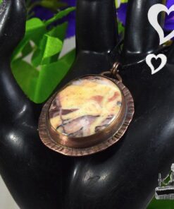 Pendentif Voanio - cuivre et jaspe coco – Image 4