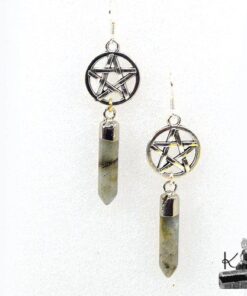 Boucles d'oreille Ainara avec labradorite