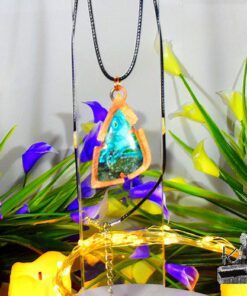 Pendentif Denoi - cuivre et Malachite Chrysocolle – Image 2