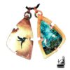 Pendentif denoi en cuivre avec une malachite chrysocolle