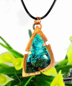 Pendentif Denoi - cuivre et Malachite Chrysocolle – Image 6