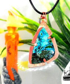 Pendentif Denoi - cuivre et Malachite Chrysocolle – Image 7
