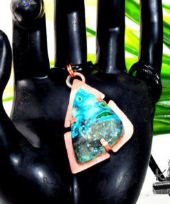 Pendentif Denoi - cuivre et Malachite Chrysocolle – Image 9