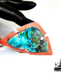 Pendentif Denoi - cuivre et Malachite Chrysocolle – Image 8
